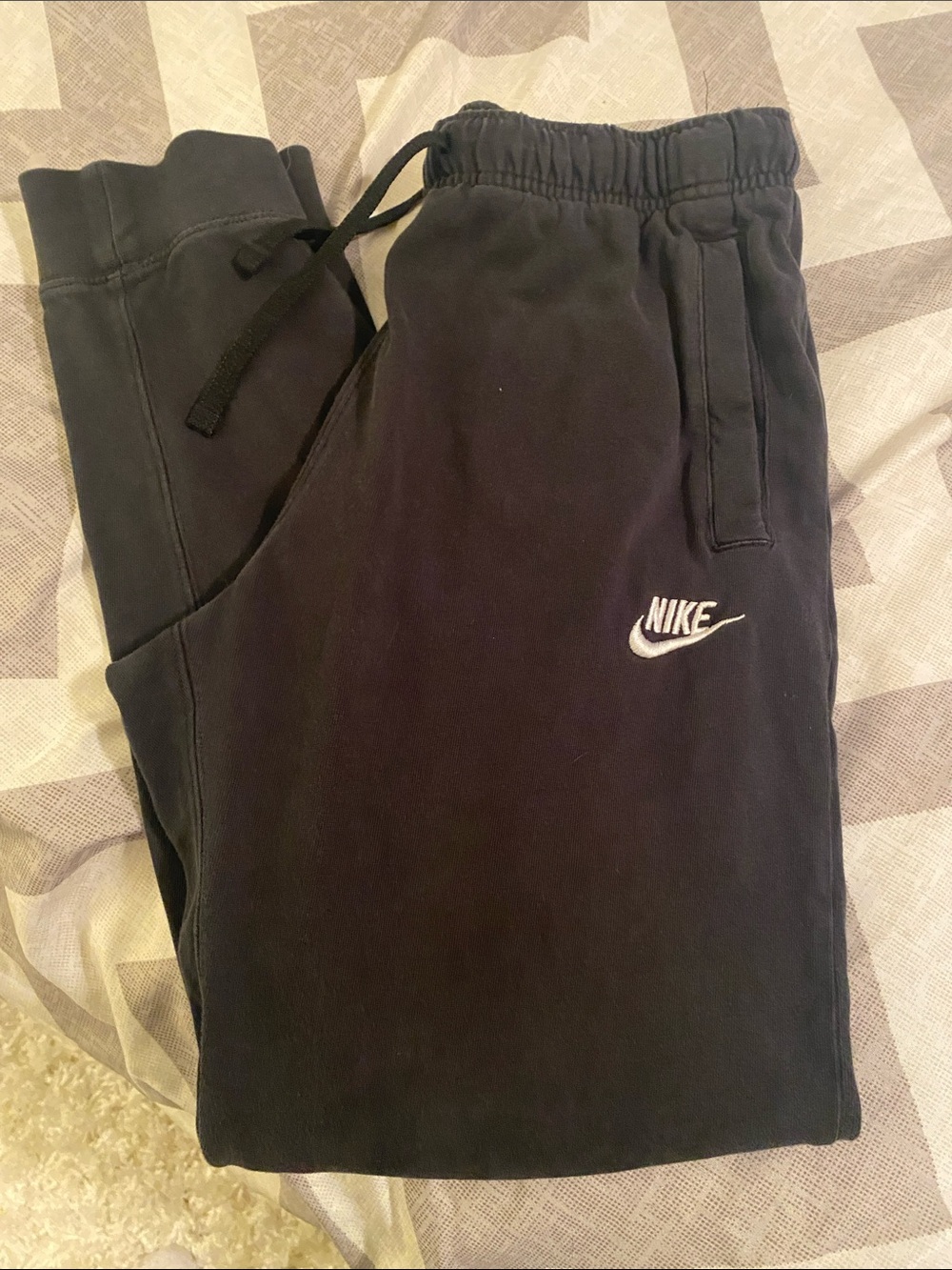 Nike Men’s Black Joggers with White Swoosh